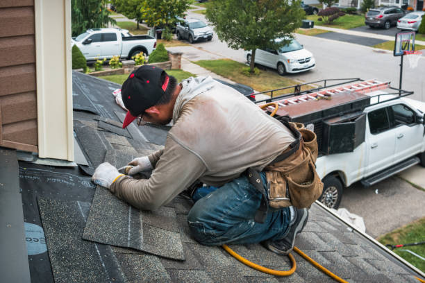 Professional Roof Leak Repair technician working in Barto, PA